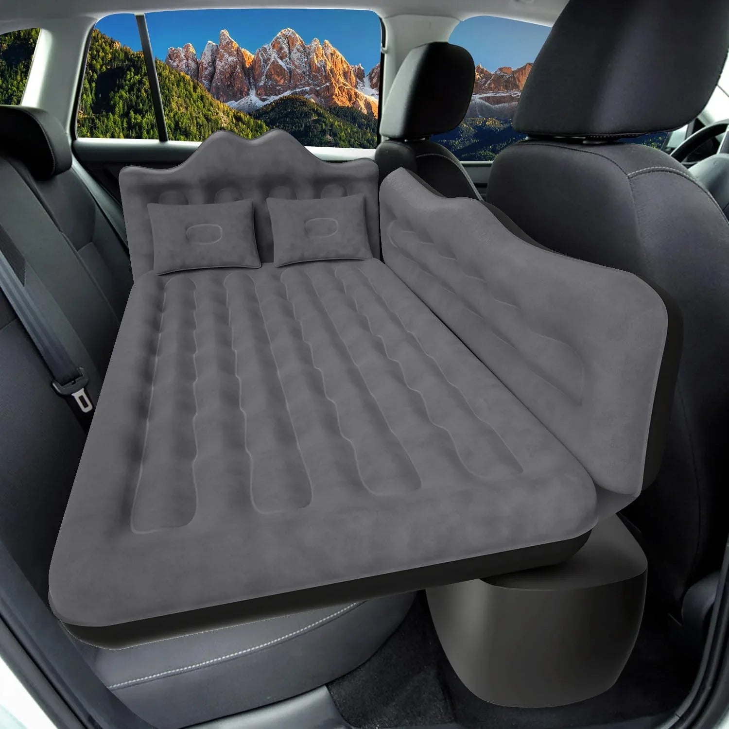 Car Air Mattress, Inflatable SUV Truck Air Mattress Back Seat Camping Bed Thickened Car Sleeping Pad For Travel, Car Bed SUV Mattress With 2 Pillows - THE MILE MAKER DRIVER SHOP