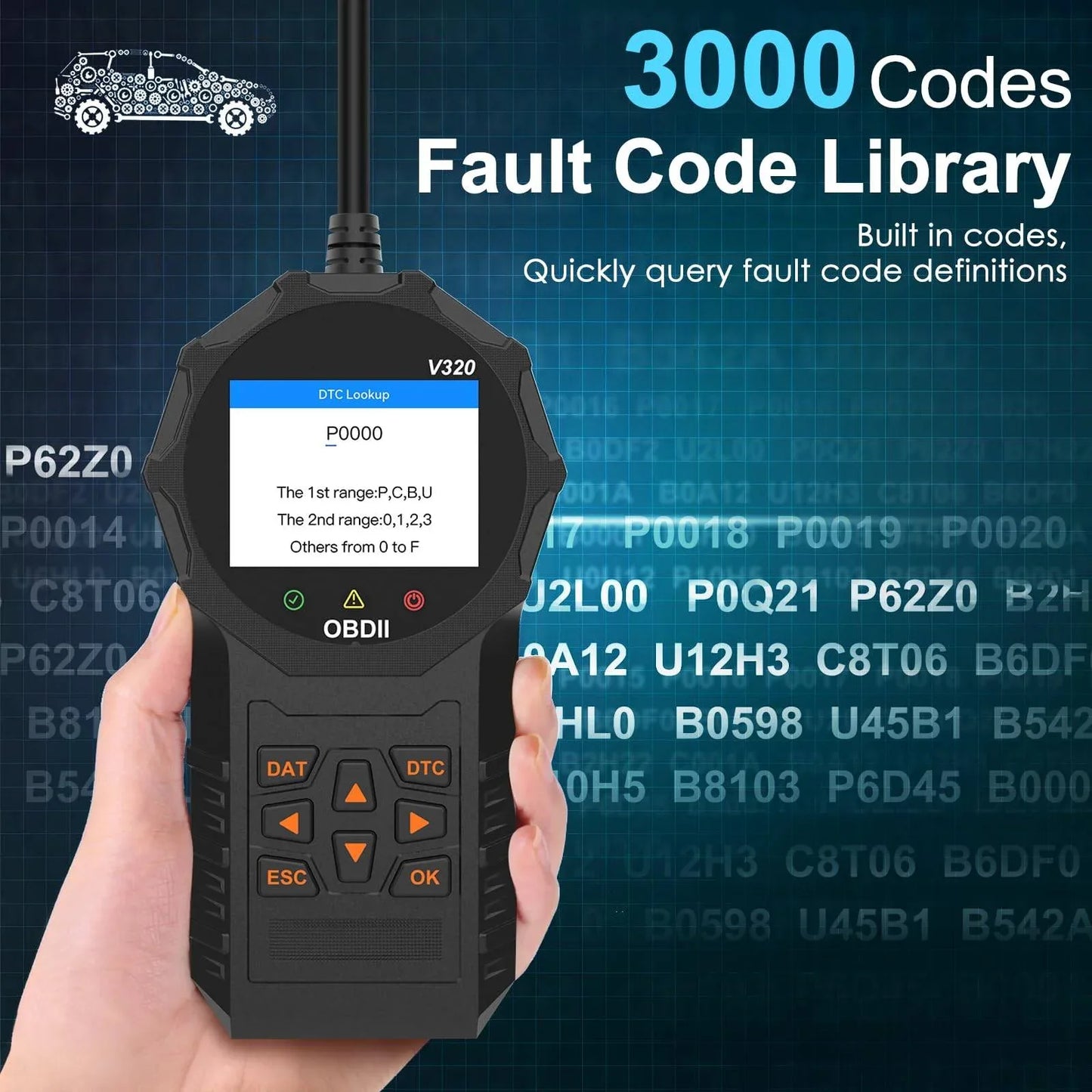 Automotive OBD2 Scanner OBD Code Reader Car Check Engine Fault Diagnostic Tool - THE MILE MAKER DRIVER SHOP
