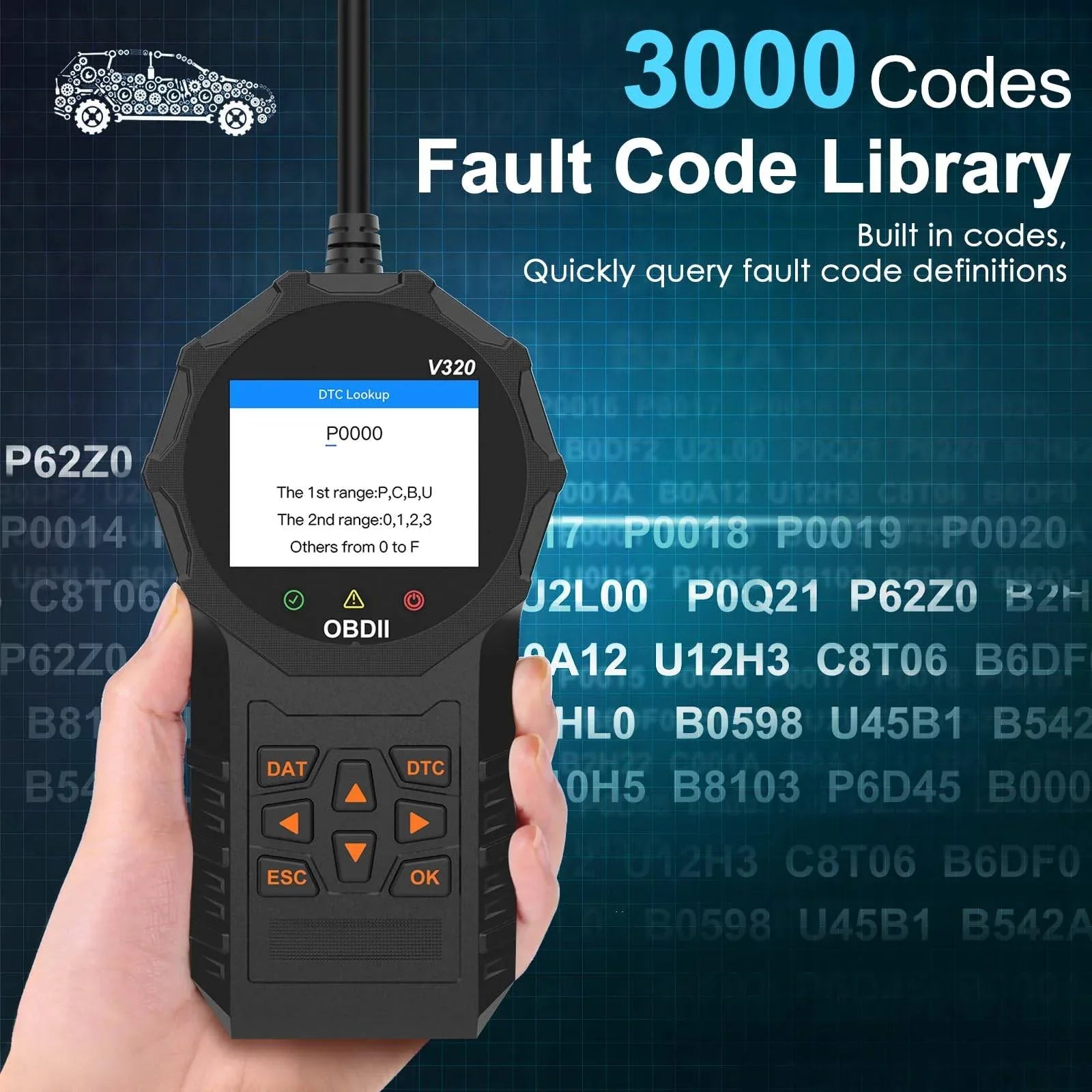 Automotive OBD2 Scanner OBD Code Reader Car Check Engine Fault Diagnostic Tool - THE MILE MAKER DRIVER SHOP