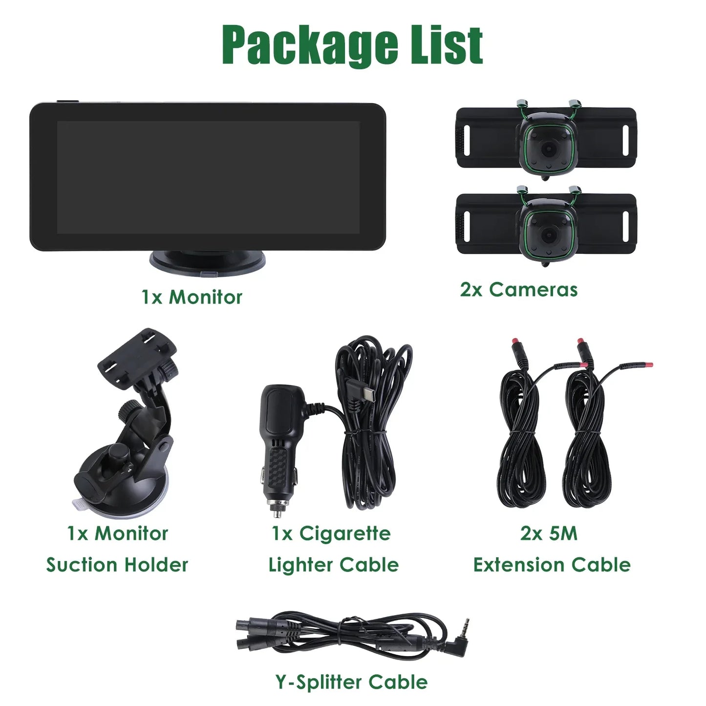 1Pc 1080P Baby Car Camera For 2 Kids Dual Channel Car Baby Monitor Rear Facing Car Seat Camera With 120Degree Wide View 6.86In HD Split Screen Night Vision - THE MILE MAKER DRIVER SHOP