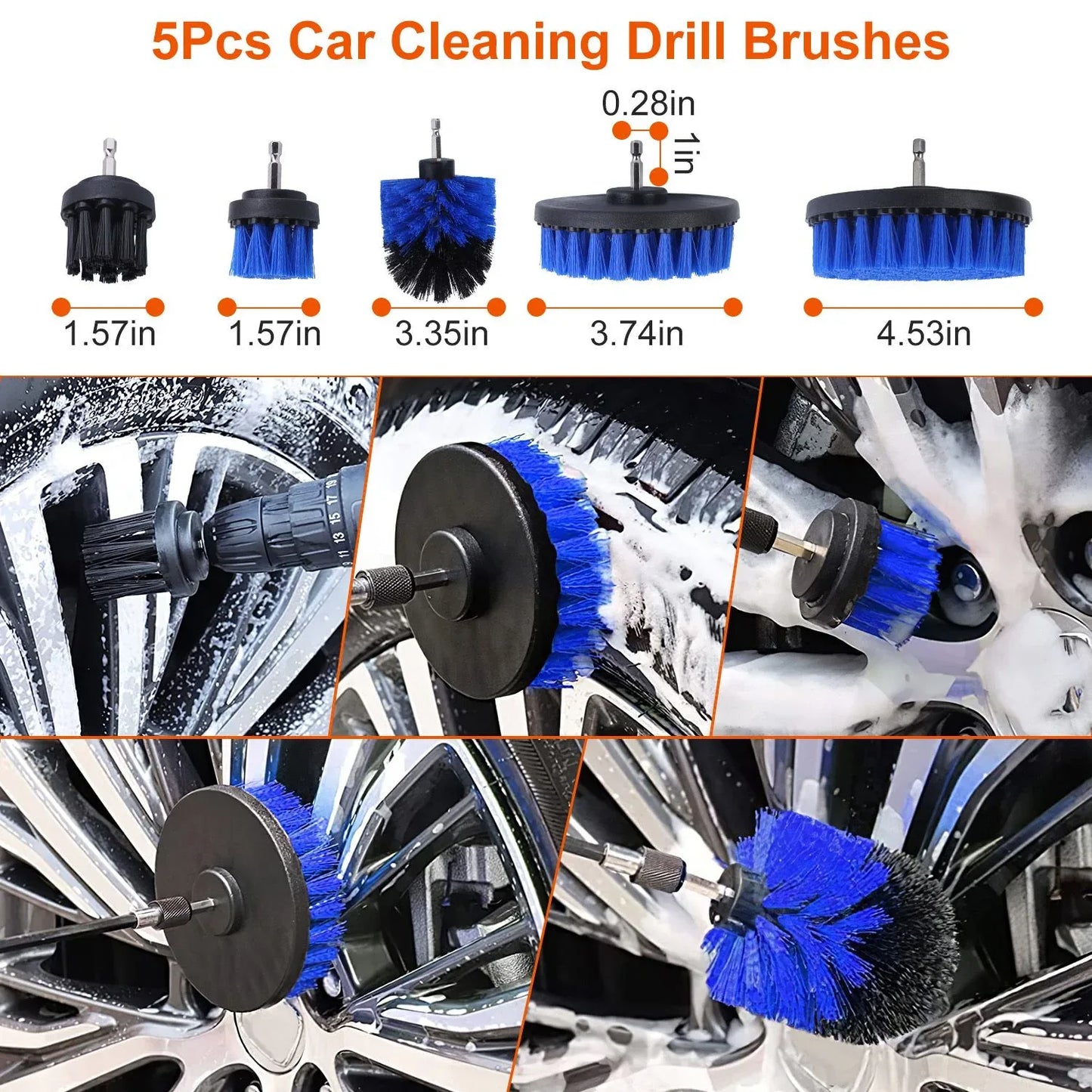 26Pcs Car Detailing Brush Kit Exterior Interior Car Cleaning Set Drill Brush Set Car Buffing Sponge Pads Kit For Cleaning Automobile Interior Exterior Wheels Dashboard - THE MILE MAKER DRIVER SHOP