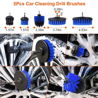 26Pcs Car Detailing Brush Kit Exterior Interior Car Cleaning Set Drill Brush Set Car Buffing Sponge Pads Kit For Cleaning Automobile Interior Exterior Wheels Dashboard - THE MILE MAKER DRIVER SHOP