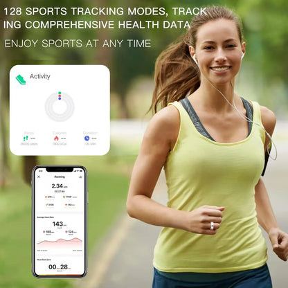2025 New Silver Edge Diamond Smart Ring Fitness Tracker - THE MILE MAKER DRIVER SHOP