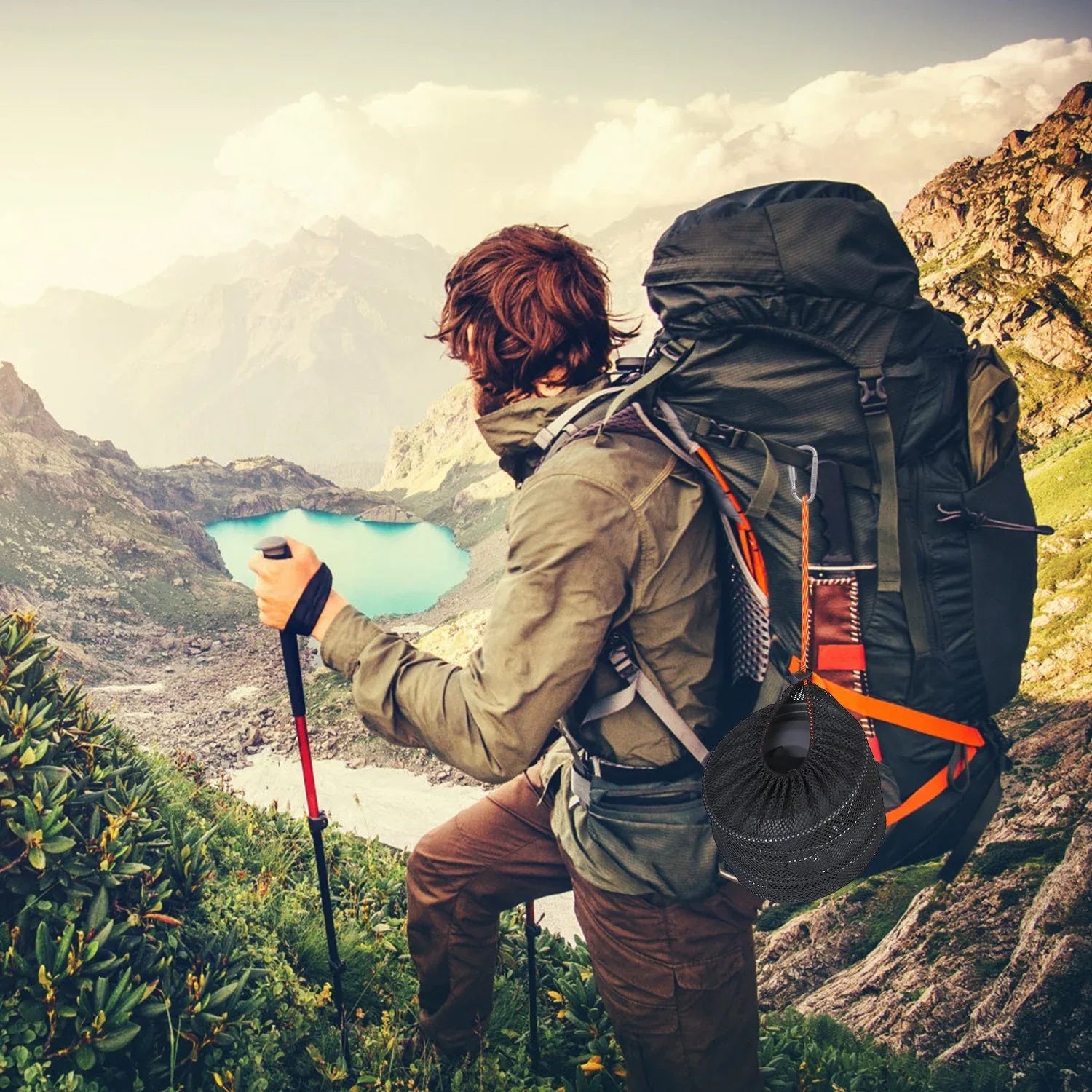 12Pcs Camping Cookware Set Aluminum Pot Pan Kettle Cup Fork Spoon Knife With Storage Bags For Hiking Picnic Outdoor - THE MILE MAKER DRIVER SHOP