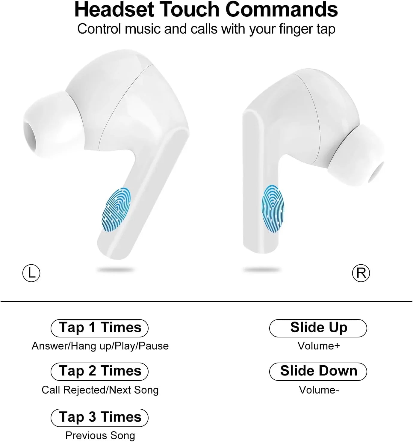 Wireless Earbuds, 5.4 Bluetooth Headphones With Touch Screen Ear Buds, ANC ENC Noise Cancelling Earbuds Headphones With Microphone, Wireless Bluetooth In Ear Earphones For Android IOS Phones - THE MILE MAKER DRIVER SHOP