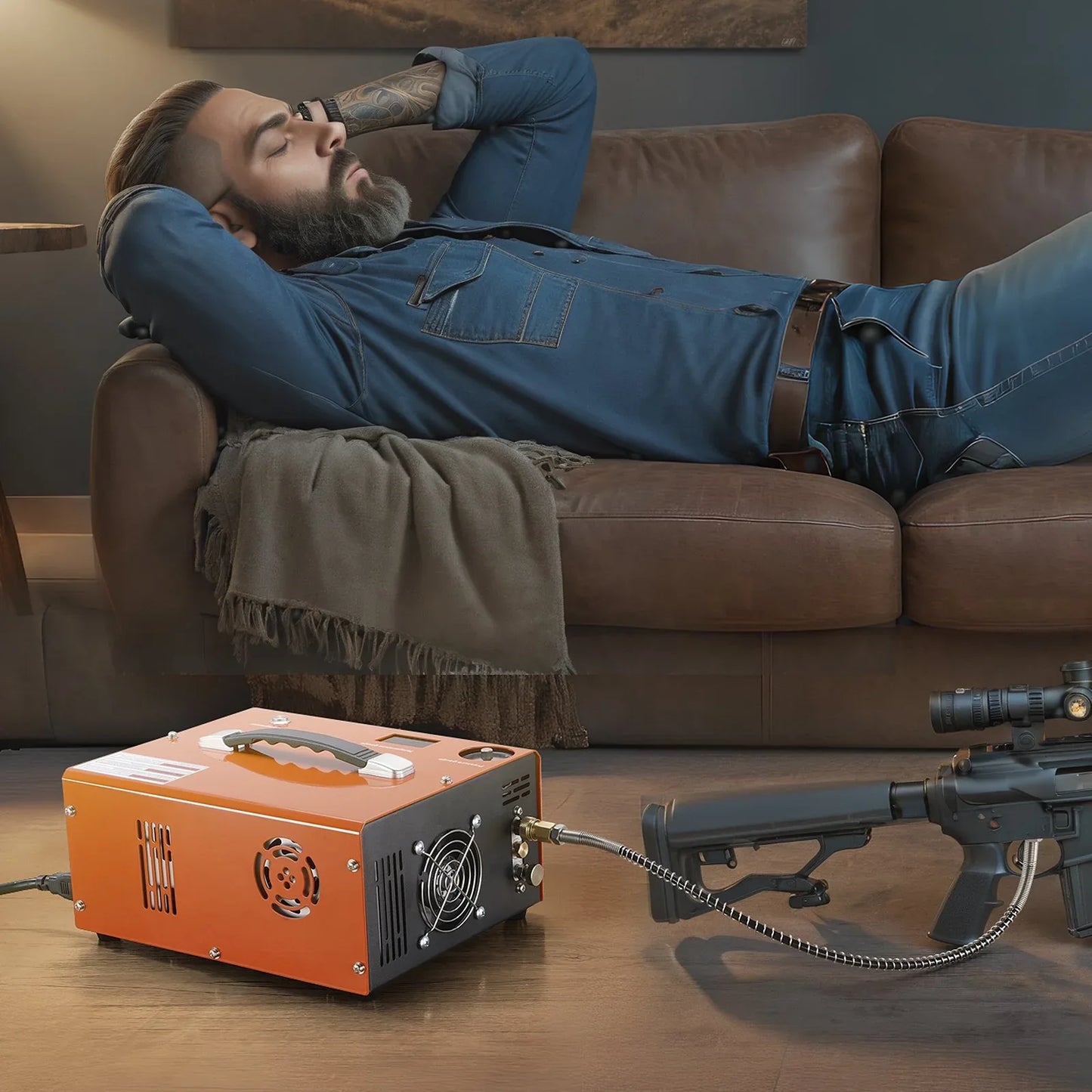 PCP Air Compressor, 4500PSI Portable PCP Compressor With Built-in Converter, Auto-Stop, Oil Water-Free CompressorPump - THE MILE MAKER DRIVER SHOP