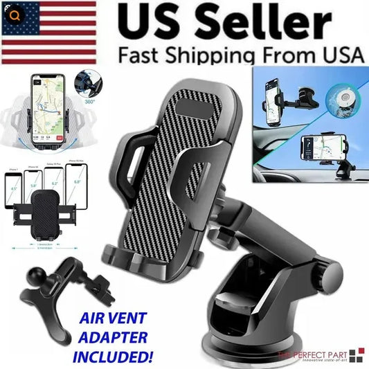 360Universal Mount Holder Car Stand Windshield For Mobile Cell Phone GPS - THE MILE MAKER DRIVER SHOP