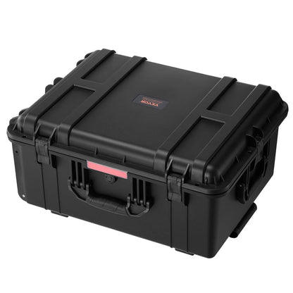Weatherproof Hard Case, Heavy Duty Protective Dry Box Case With Pre-Cut Foam, Wheels Retractable Pull Handles For Travel, Hunt, Military, Tactical, IP67 Waterproof Case For Cameras - THE MILE MAKER DRIVER SHOP