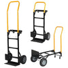 Hand Truck Dual Purpose 2 Wheel Dolly Cart And 4 Wheel Push Cart With Swivel Wheels 330 Lbs Capacity Heavy Duty Platform Cart For Moving Warehouse Garden Grocery - THE MILE MAKER DRIVER SHOP